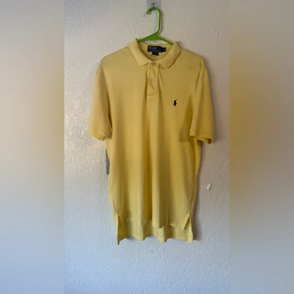 Vintage 90s Polo Ralph Lauren Yellow Polo Shirt - Men's M - Classic Fit - Picture 3 of 8